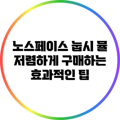 노스페이스 눕시 뮬 저렴하게 구매하는 효과적인 팁