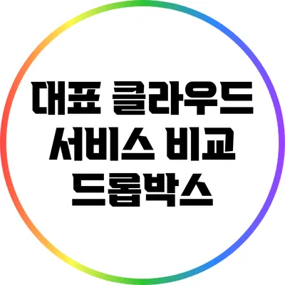 대표 클라우드 서비스 비교: 드롭박스