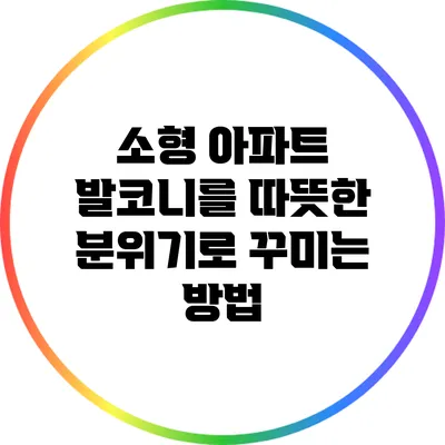소형 아파트 발코니를 따뜻한 분위기로 꾸미는 방법