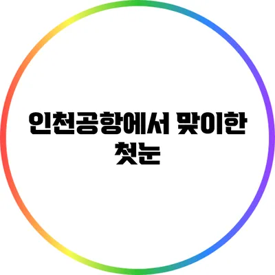 인천공항에서 맞이한 첫눈