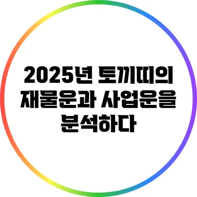 2025년 토끼띠의 재물운과 사업운을 분석하다