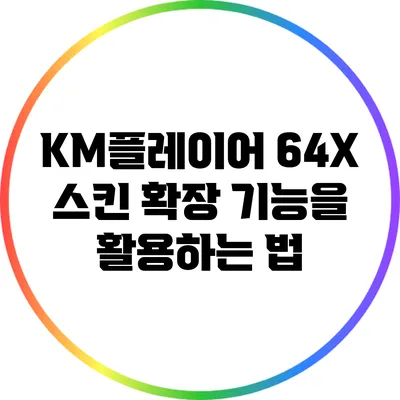 KM플레이어 64X 스킨 확장 기능을 활용하는 법
