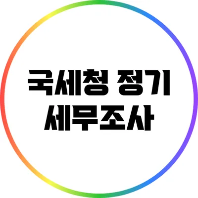 국세청 정기 세무조사