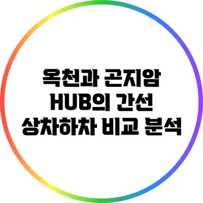 옥천과 곤지암 HUB의 간선 상차하차 비교 분석