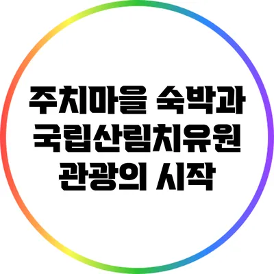 주치마을 숙박과 국립산림치유원 관광의 시작