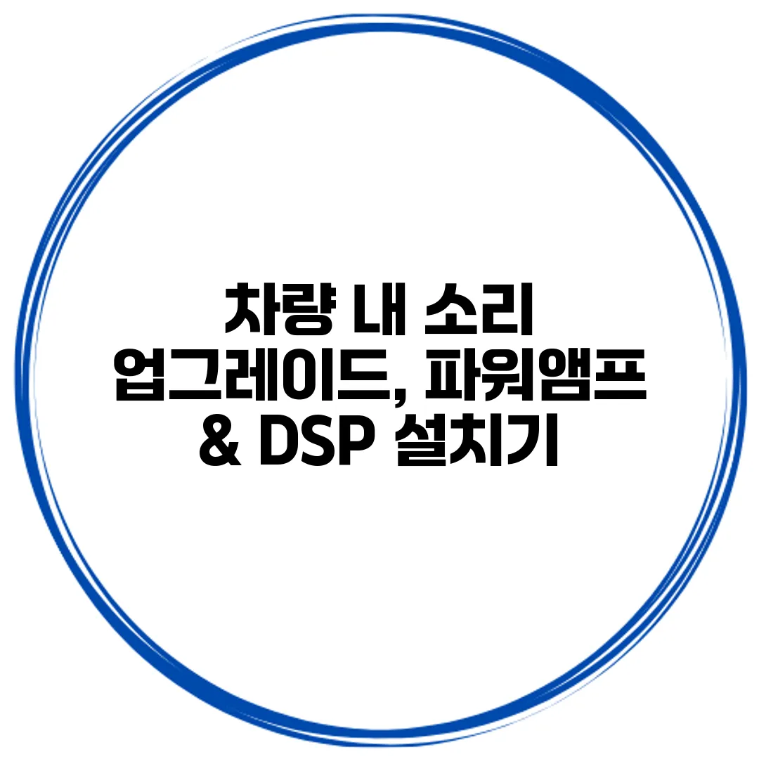 차량 내 소리 업그레이드, 파워앰프 & DSP 설치기